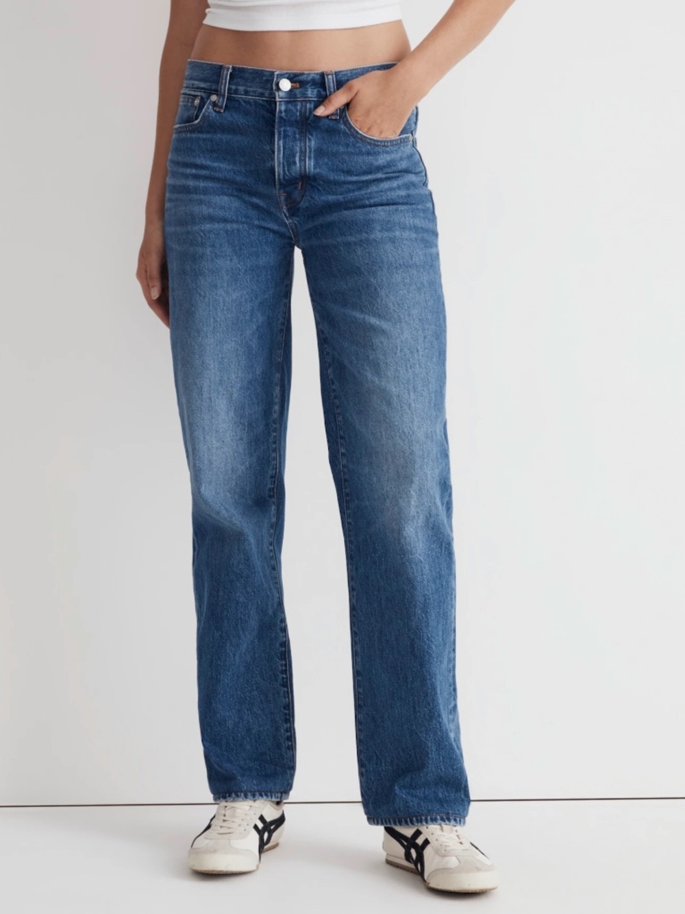 Madewell Low-Slung Straight Jeans Palmina Wash Rigid Size 32